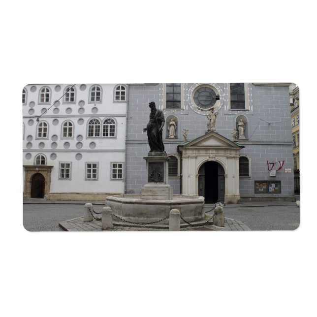 Étiquette Franziskanerplatz Vienne Autriche (Devant)