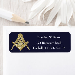 Étiquette Freemason Masonic Carré et Compass