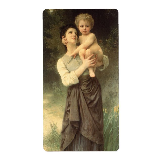 Étiquette Frère et soeur par William Adolphe Bouguereau
