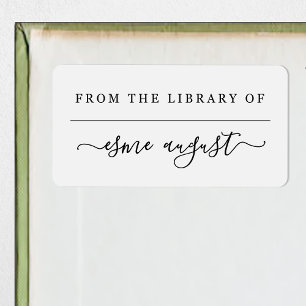 Étiquette From the Library of Book Label