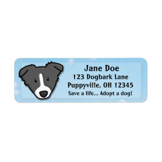 Étiquette Frontière de Kawaii Collie