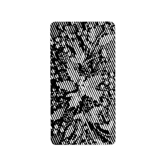 Étiquette Frosted Winter Snowdrop Floral Arrangement (Devant)