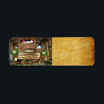 Étiquette Frosty's Vintage GMC Truck Christmas Run<br><div class="desc">Frosté</div>