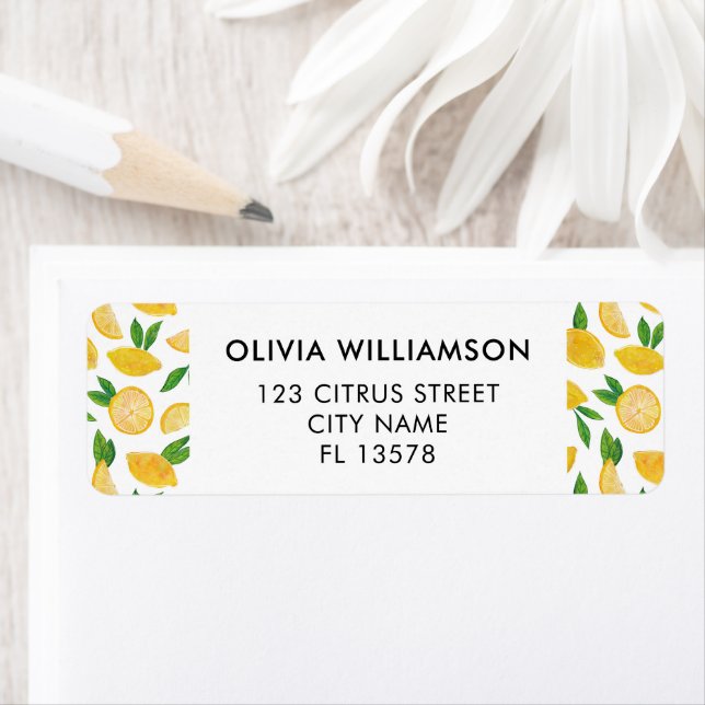 Étiquette Fruit citron (En situation)