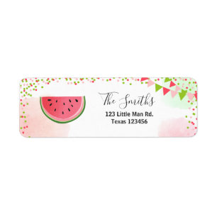 Étiquette Fruit de retour de partie de melon d'étiquette de