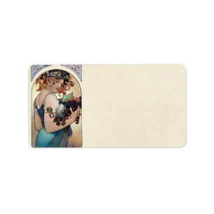 Étiquette Fruits d'Alfons Mucha 1897