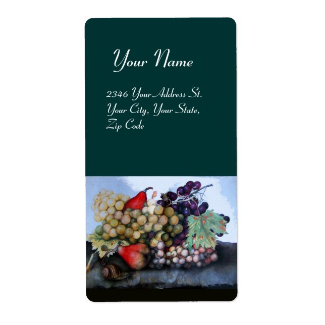 ÉTIQUETTE FRUITS DE SAISON 1 - RAISONS ET PEARS (Devant)