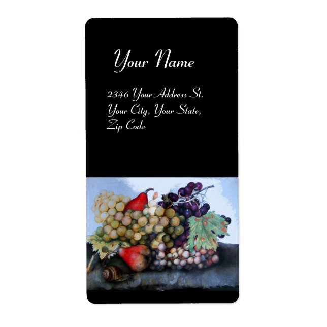 ÉTIQUETTE FRUITS DE SAISON 1 - RAISONS ET PEARS (Devant)