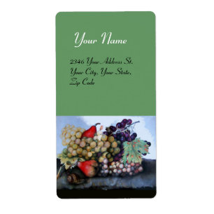 Étiquette FRUITS DE SAISON 1 - RAISONS ET POIRS vert