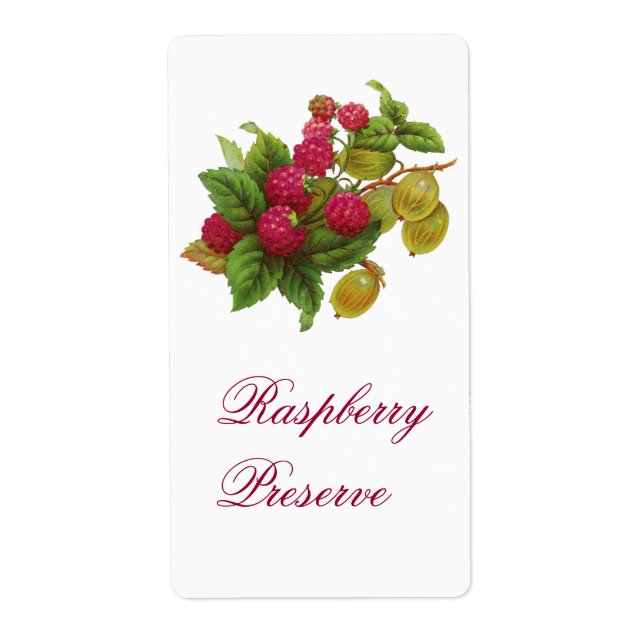 ÉTIQUETTE FRUITS DE SAISON / RASPBERRIES (Devant)