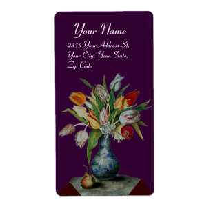 Étiquette FRUITS DE SAISON -TULIPS, violet