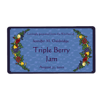 Étiquette Fruits et fleurs Confiture