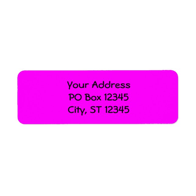 Étiquette Fuchsia (Devant)