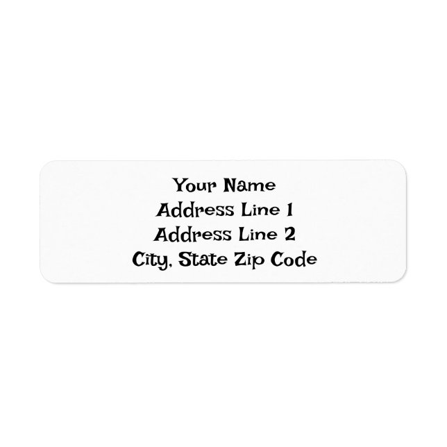 Étiquette Fun Black Letters on White, Plain Address Labels (Devant)