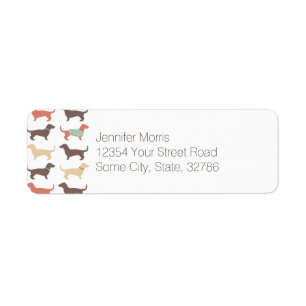 Étiquette Fun Dachshund Chien Motif