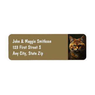 Étiquette Fun Grumpy Orange Tabby Chat chaton