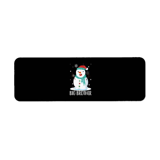 Étiquette Funky Noël Big Brother Snowman Père Noël Matching (Devant)