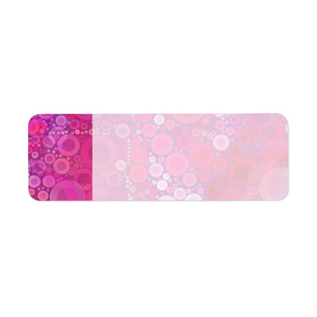 Étiquette Funky Purple Rose Cercles Concentrés Fille Motif (Devant)