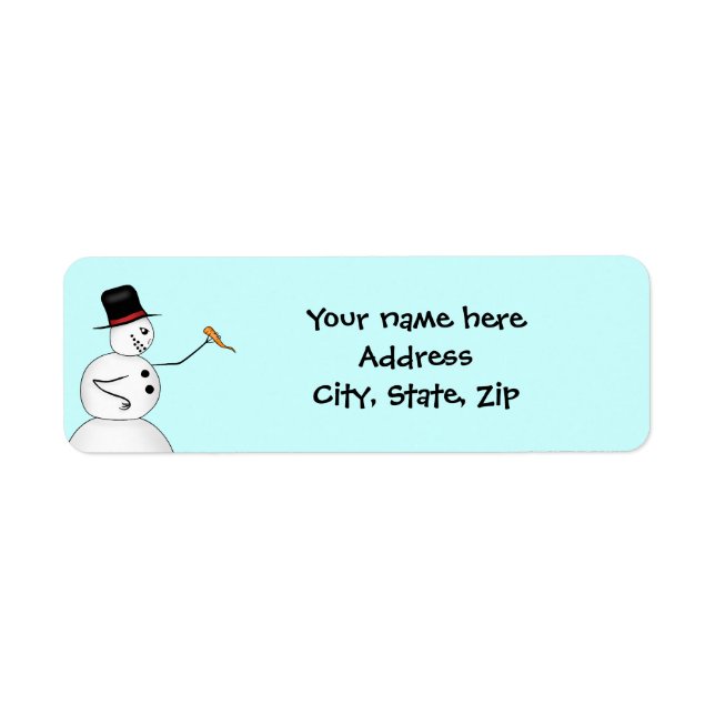 Étiquette Funny Christmas snowman (Devant)