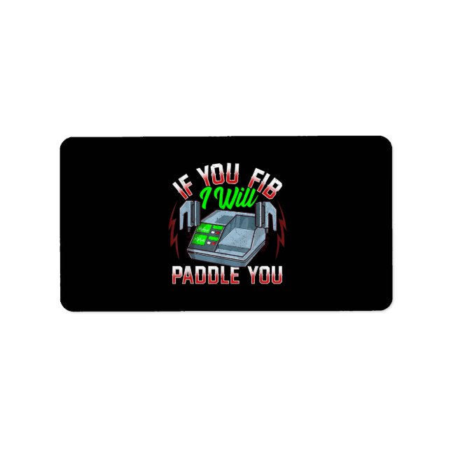 Étiquette Funny FireFighter Police Office Defibrillator (Devant)