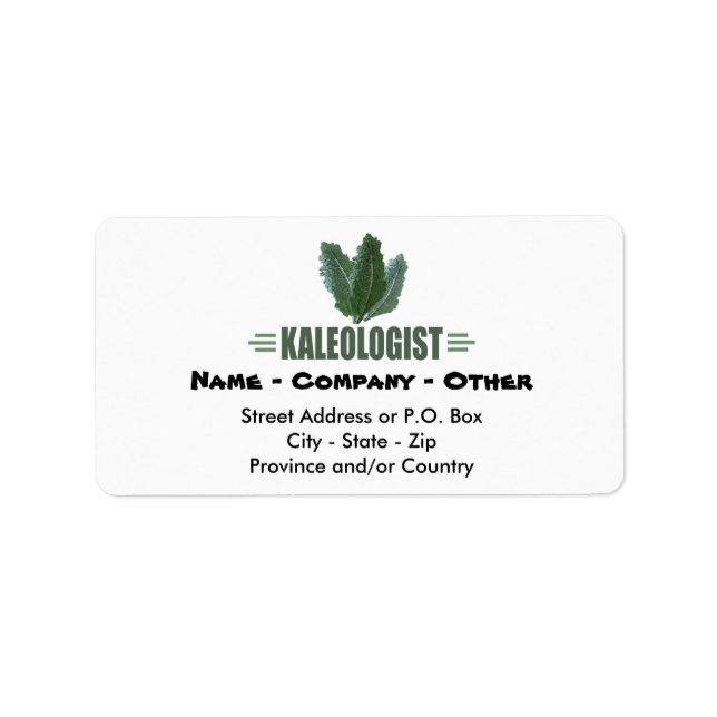 Étiquette Funny Kale Lover (Devant)