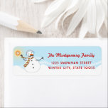 Étiquette Funny Mustache Snowman Christmas Holiday Address<br><div class="desc">Designed by fat*fa*tin. Easy to customize with your own text,  photo or image. For custom requests,  please contact fat*fa*tin directly. Custom charges apply.

www.zazzle.com/fat_fa_tin
www.zazzle.com/color_therapy
www.zazzle.com/fatfatin_blue_knot
www.zazzle.com/fatfatin_red_knot
www.zazzle.com/fatfatin_mini_me
www.zazzle.com/fatfatin_box
www.zazzle.com/fatfatin_design
www.zazzle.com/fatfatin_ink</div>