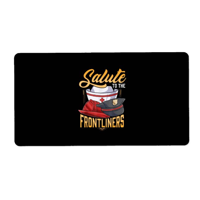 Étiquette Funny Police Pompier Frontliner Infirmière Cadeaux (Devant)