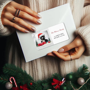 Étiquette Funny Sarcastic Chat Santas Casquette Adresse de N