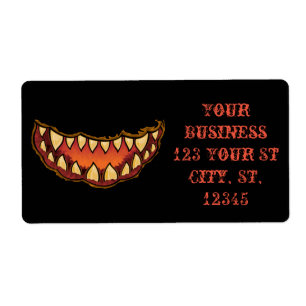 Étiquette Funny Scary Jack olantern Thunder_Cove