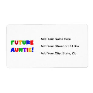 Étiquette Futur Tante Couleurs primaires T-shirts et cadeaux