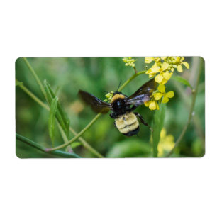 Étiquette Gaffez l'abeille en vol