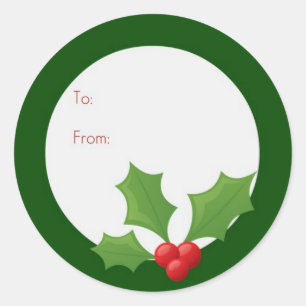 Étiquette gai de houx