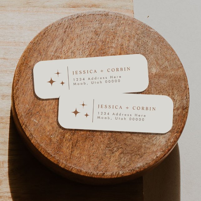 Étiquette GALA Bohemian Terracotta Celestia Adresse de retou (Créateur téléchargé)