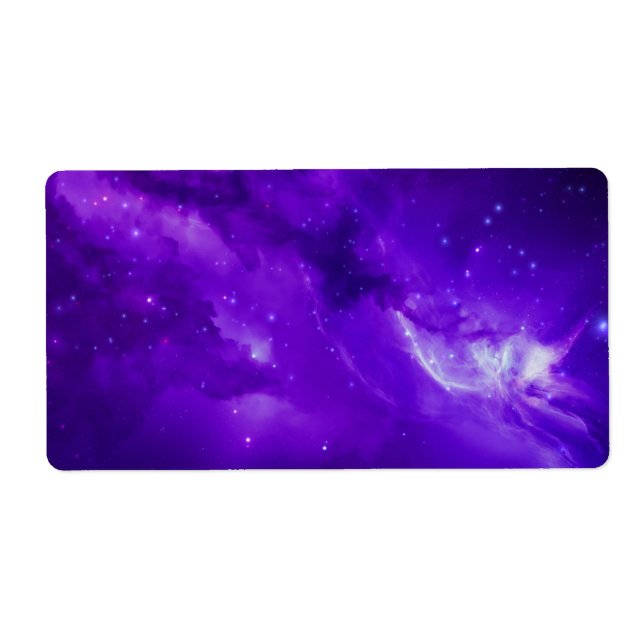 Étiquette Galaxy et stars dans l'espace (Devant)