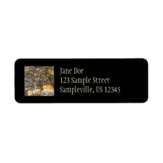 Étiquette Galets Brown et gris naturel Abstrait (Devant)