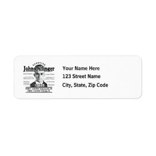 Étiquette Gangster John Dillinger