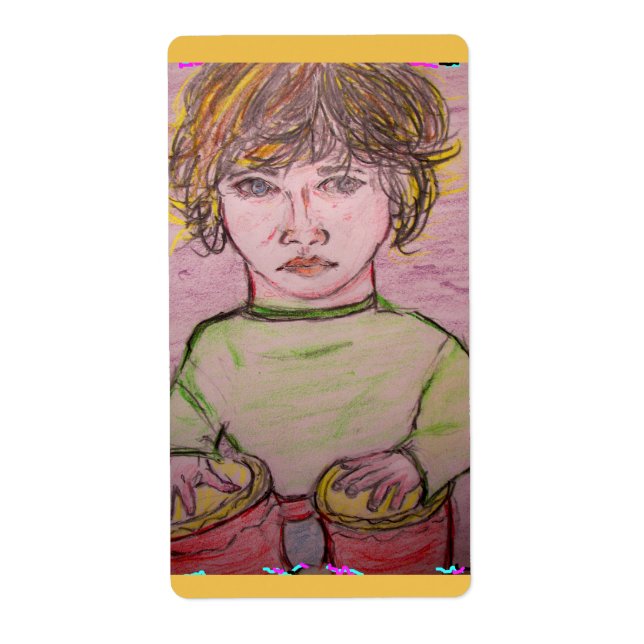 Étiquette garçon bongo (Devant)