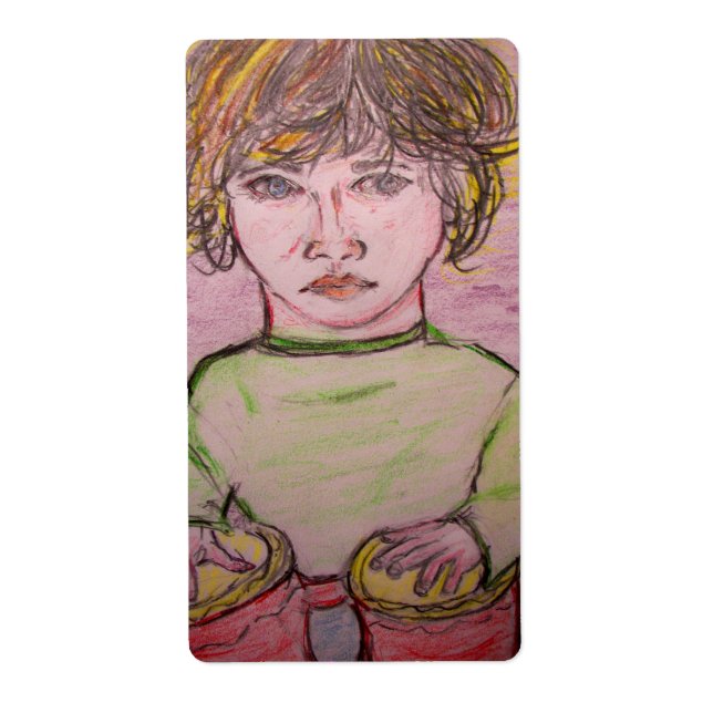 Étiquette garçon bongo (Devant)