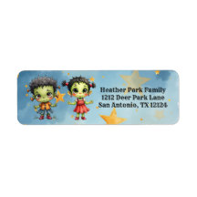 Garçon et fille Frankenstein Halloween