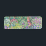 Étiquette Garden à Giverny by Claude Monet<br><div class="desc">Claude Monet - Garden à Giverny. Beautiful impressionism painting of a garden in Giverny by Claude Monet.</div>