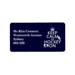 Étiquette Gardez le calme et le hockey allumés (dans n'impor