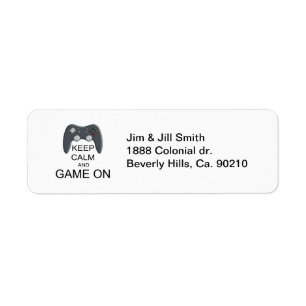 Étiquette Gardez le calme et le jeu DESSUS