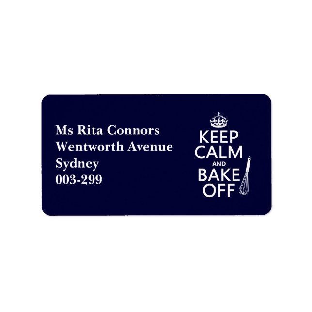 Étiquette Gardez le calme et retirez-vous (Devant)