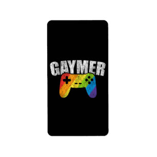 Étiquette Gaymer Rainbow Drapeau Jeu Lesbienne Gay Bisexual