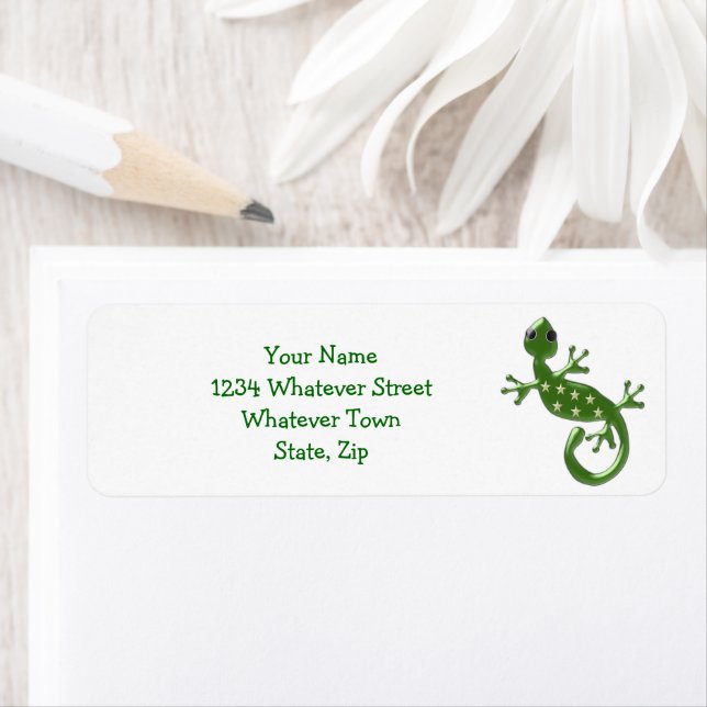 Étiquette Gecko Lizard (En situation)