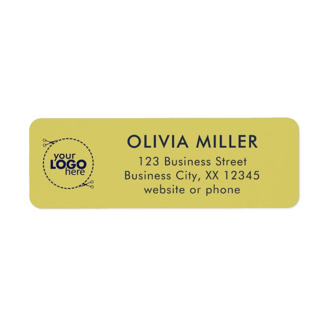 Étiquette Gentle Warm Yellow Business Return Address Label (Devant)