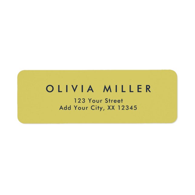 Étiquette Gentle Warm Yellow - Classic Address Label (Devant)