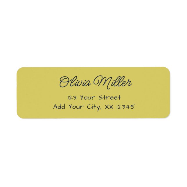 Étiquette Gentle Warm Yellow - Modern Address Label (Devant)