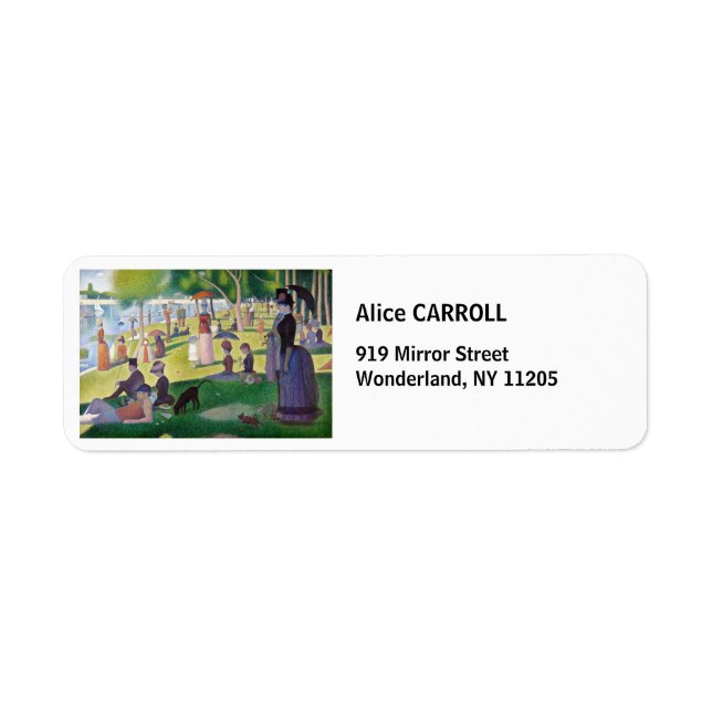 Étiquette Georges Seurat - Un dimanche sur La Grande Jatte (Devant)