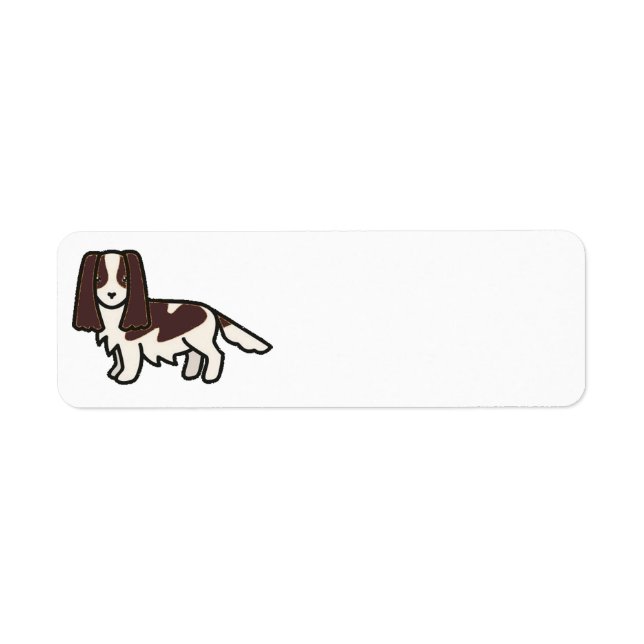 Étiquette gerbe anglais spaniel foie et dessin animé blanc (Devant)